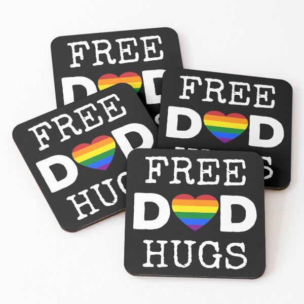 Item preview, Free Dad Hugs I - Rainbow Gay Pride designed and sold by Lemon Pepper.