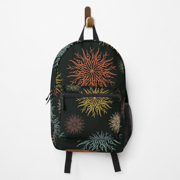 Item preview, Flowers like snowflakes or fireworks. Multicolored circular patterns on a black background. designed and sold by Tuhenciya.