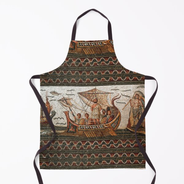 Item preview, ANTIQUE ROMAN MOSAICS Odyssey ,Ulysses Sailing with Vessel, Resistant to Sirens., designed and sold by BulganLumini.