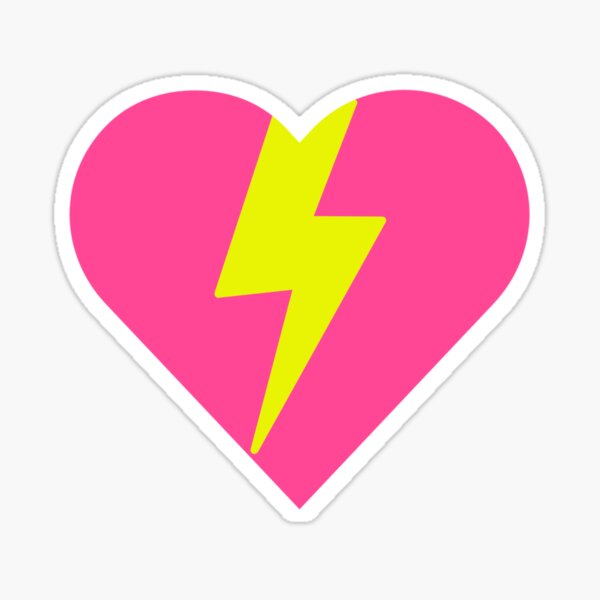 pink lightning bolt heart