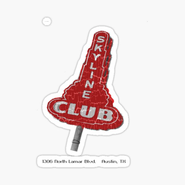 Item preview, SKYLINE Club, Austin Texas designed and sold by YesterCool Designs.