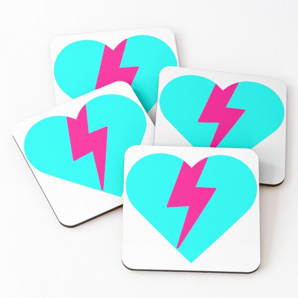 Item preview, blue lightning bolt heart designed and sold by mollsdesignss.