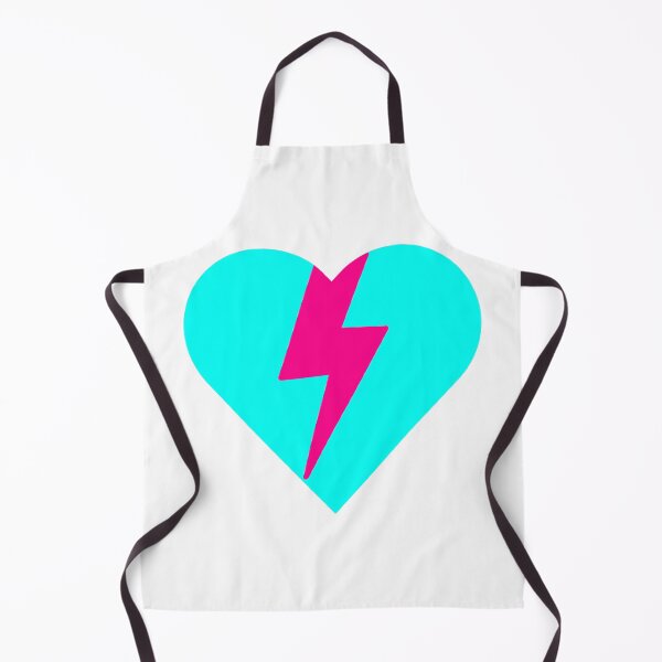 Item preview, blue lightning bolt heart designed and sold by mollsdesignss.
