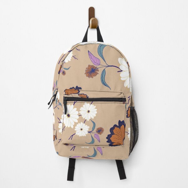 Item preview, White and brown floral pattern designed and sold by Simi2020.