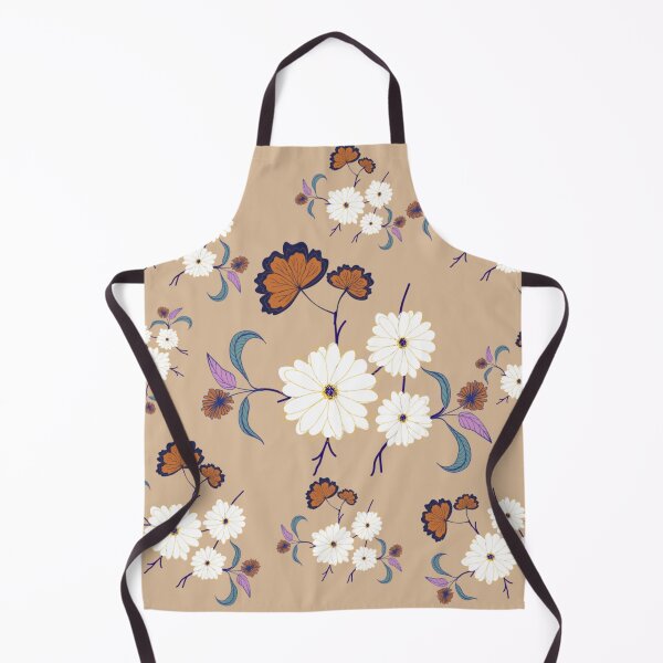 Item preview, White and brown floral pattern designed and sold by Simi2020.