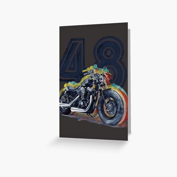 Cartes De Vœux Sur Le Theme Harley Davidson Redbubble