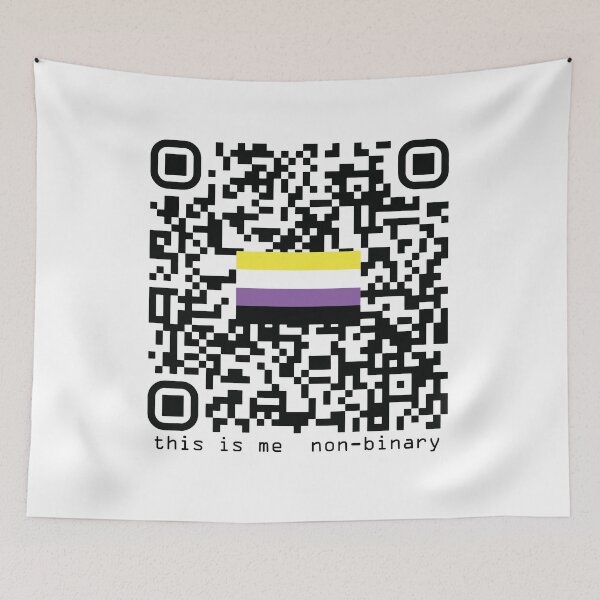 Item preview, This Is Me Pride QR Code - Non-Binary designed and sold by CodeCherry.
