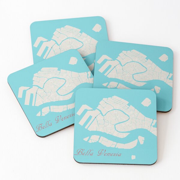 Item preview, Venezia plant map on blue background designed and sold by kiminkimii.