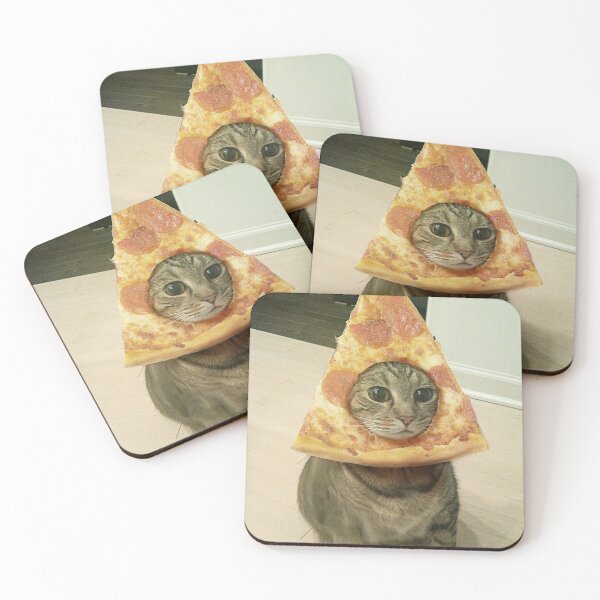Item preview, Cat with Pizza on his head designed and sold by Professional Memer.