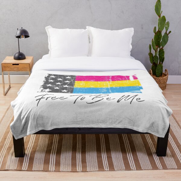 Item preview, Pansexual Pride Flag Grunge / Distressed / Worn - Free To Be Me Stars and Stripes American Flag Design for LGBTQ+ LGBTQIA+ designed and sold by snarkmonkey.