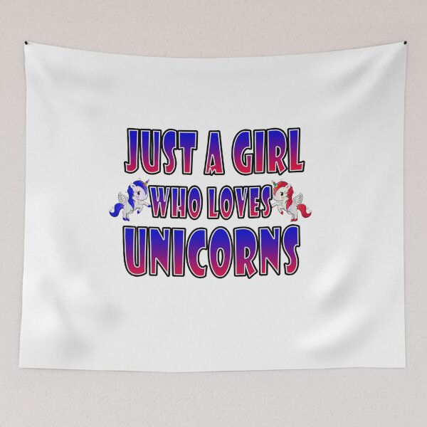 Item preview, Fuuny unicorn Just A Girl Who Loves Unicorns , gift idea for lovers unicorn,horse,animal designed and sold by Mac Store.