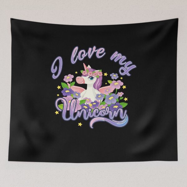 Item preview, Fuuny unicorn I love my unicorn, gift idea for lovers unicorn,horse,animal designed and sold by Mac Store.