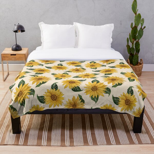 Item preview, Patrón de girasol de verano designed and sold by Lauren Ullrich.