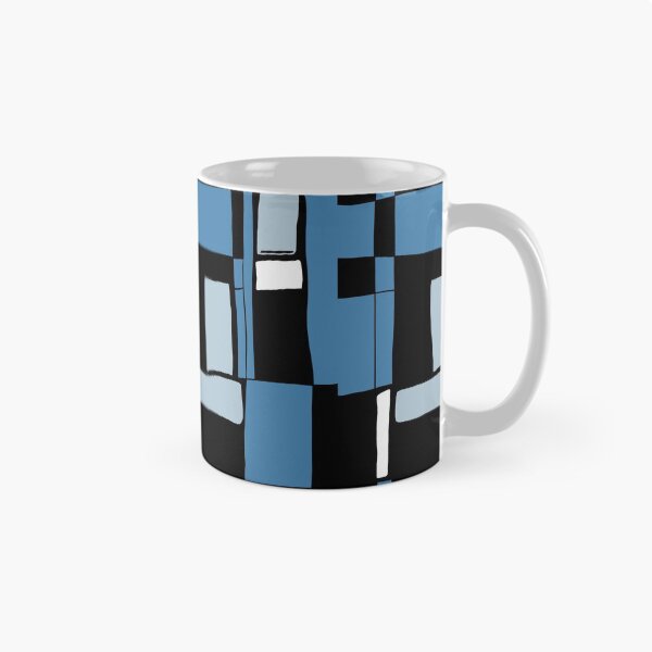 Item preview, Abstract blue black and white mondrian designed and sold by AxRiiseDesign.