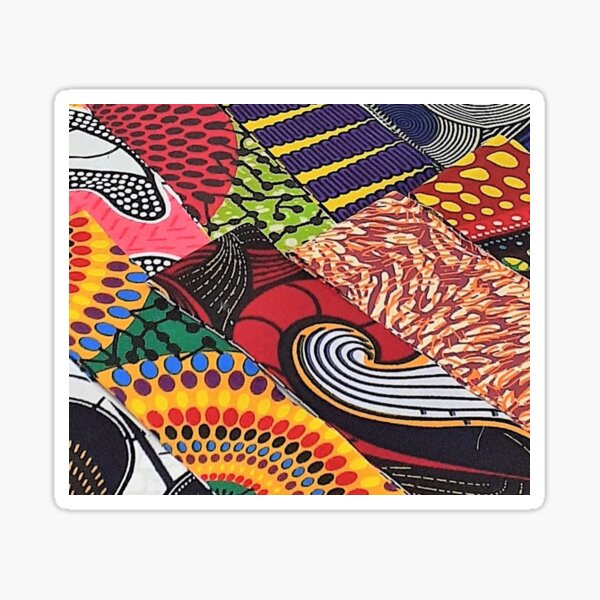 Item preview, African Fabric Collage Art Patterns [#16] designed and sold by AfriStyleUK.
