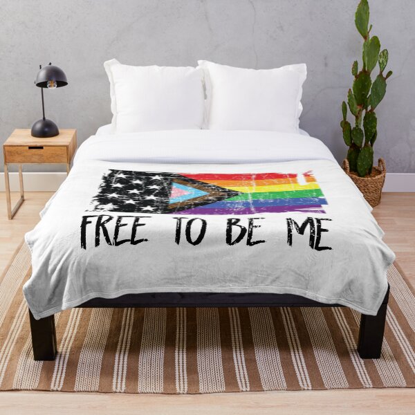 Artikelvorschau, Progress LGBTQ+ LGBTQIA+ Pride Flag "Free To Be Me" Sternenbanner Design mit amerikanischer Flagge entworfen und verkauft von snarkmonkey.