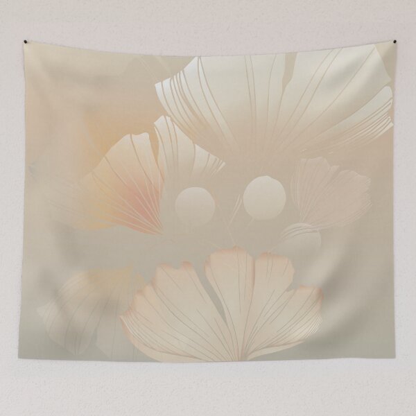 Item preview, Ginkgo Biloba Botanical Flower Abstract Graphic Art Blue Gradient designed and sold by IZiets.
