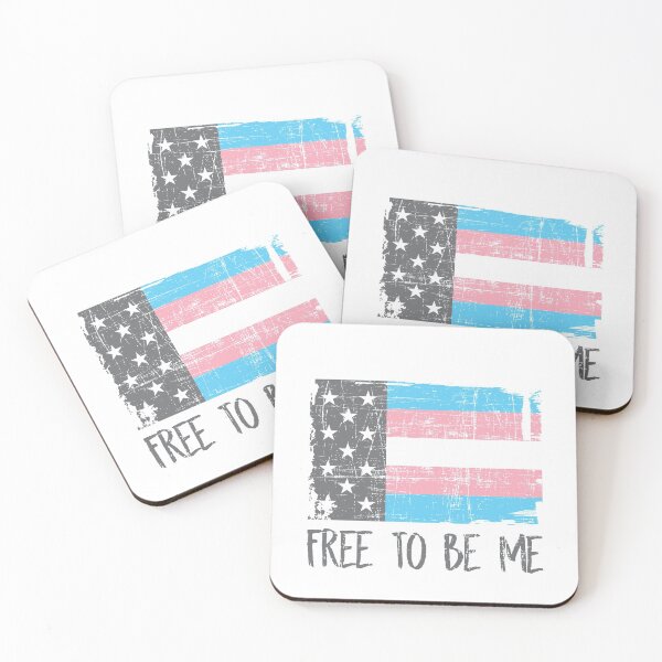 Item preview, Trans Transgender Pride Flag Grunge / Distressed / Worn - Free To Be Me Stars and Stripes American Flag Design for LGBTQ+ LGBTQIA+ designed and sold by snarkmonkey.