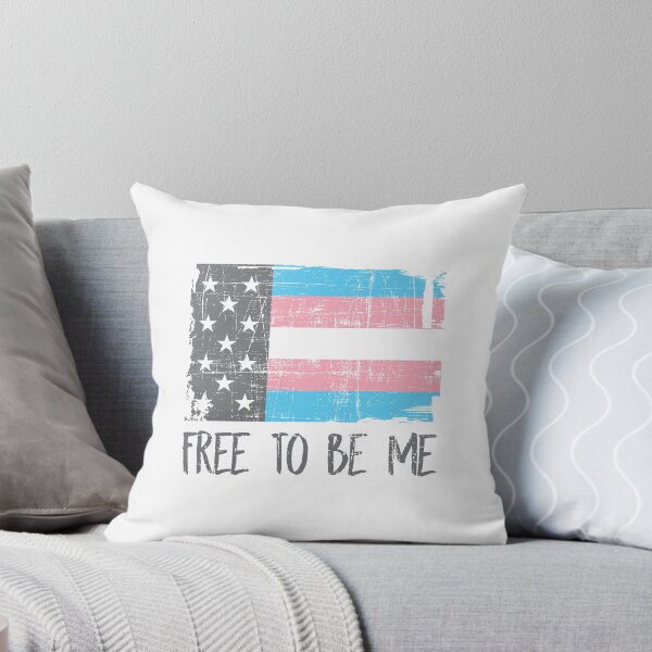 Item preview, Trans Transgender Pride Flag Grunge / Distressed / Worn - Free To Be Me Stars and Stripes American Flag Design for LGBTQ+ LGBTQIA+ designed and sold by snarkmonkey.
