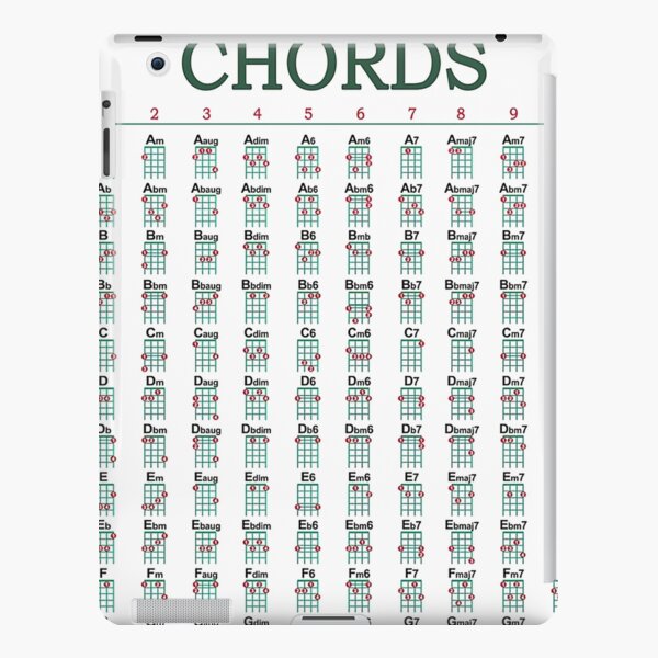 ukulele chords ipad case skin for sale by oscarogalerie redbubble