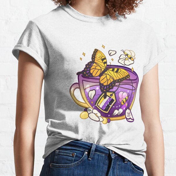 Pride Flag Teacup - Butterfly Non-Binary Classic T-Shirt