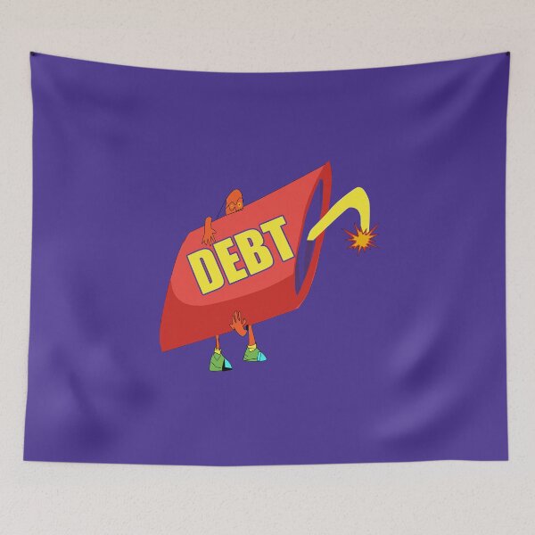 Item preview, Debt bomb editorial cartoon designed and sold by twobillion.