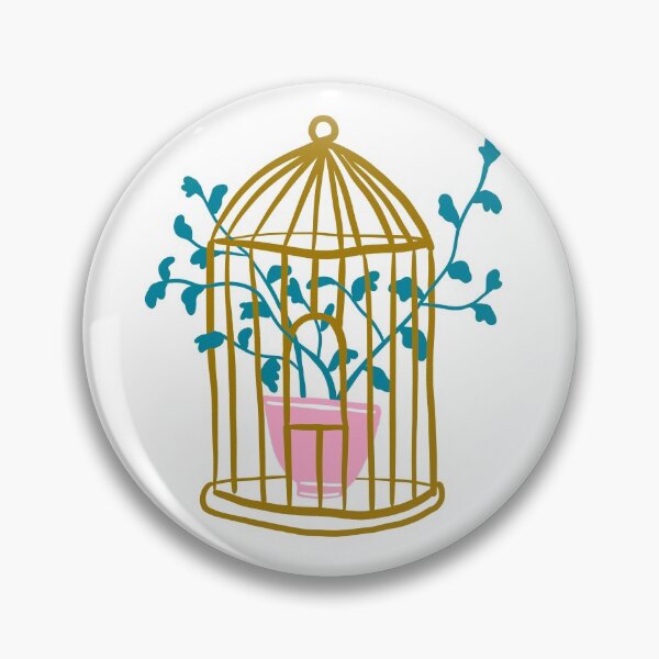 Item preview, Golden plant cage illustration designed and sold by valdegilde.