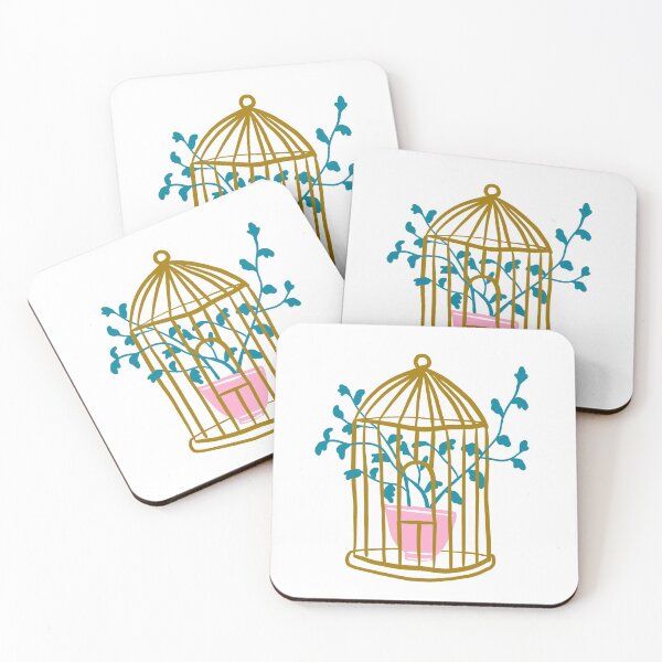 Item preview, Golden plant cage illustration designed and sold by valdegilde.