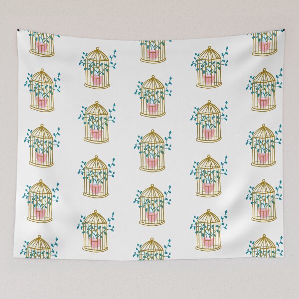 Item preview, Golden plant cage illustration designed and sold by valdegilde.