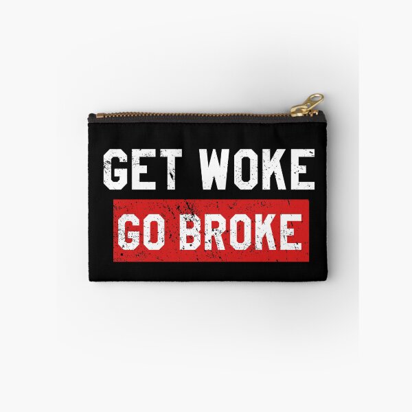 Item preview, Get Woke Go Broke Funny Distressed Anti Woke designed and sold by RainbowPandas.