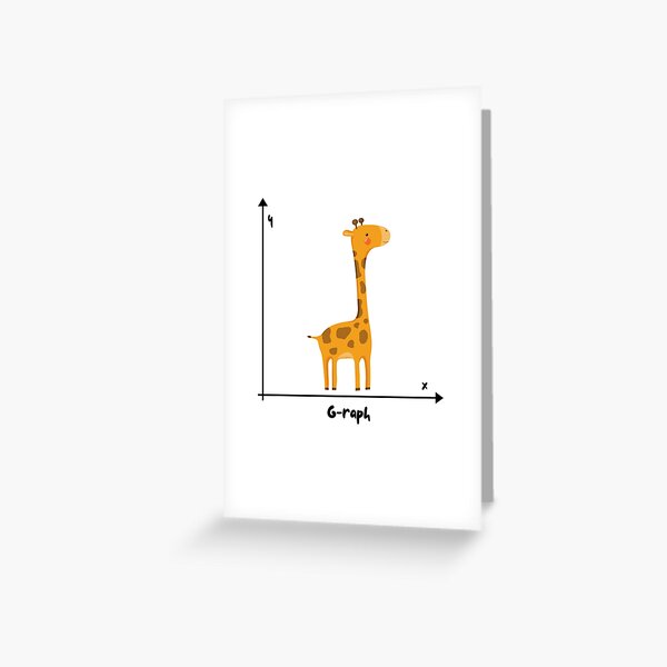 Giraffe graph Greeting Card