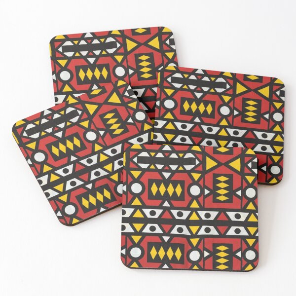 Item preview, Classic Red Angolan Samakaka Print designed and sold by Mazubalala.