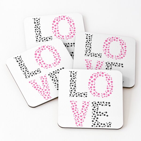 Item preview, Love design in black and pink dotted text design designed and sold by seelya83.