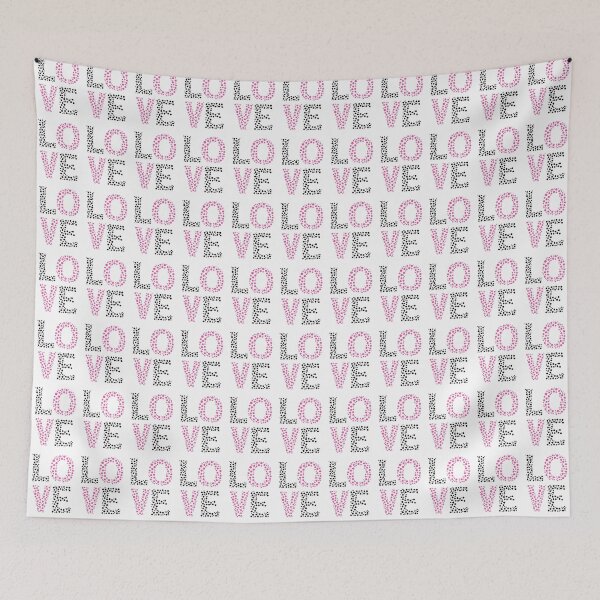 Item preview, Love design in black and pink dotted text design designed and sold by seelya83.