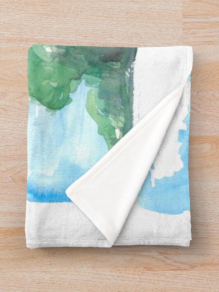 Alternate view of Cruz Bay US Virgin Islands Seaview Scene on Saint John Throw Blanket