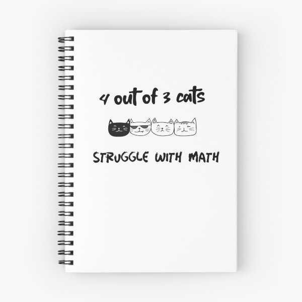 Item preview, 4 Out of 3 Cats Struggle With Math designed and sold by Purrfecta.
