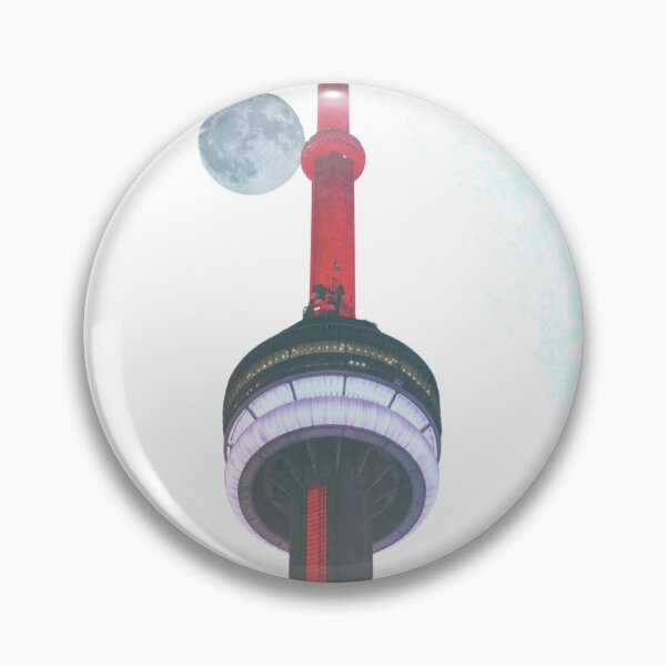 Item preview, CN Tower | Moon | Teal Background designed and sold by LoveGen.