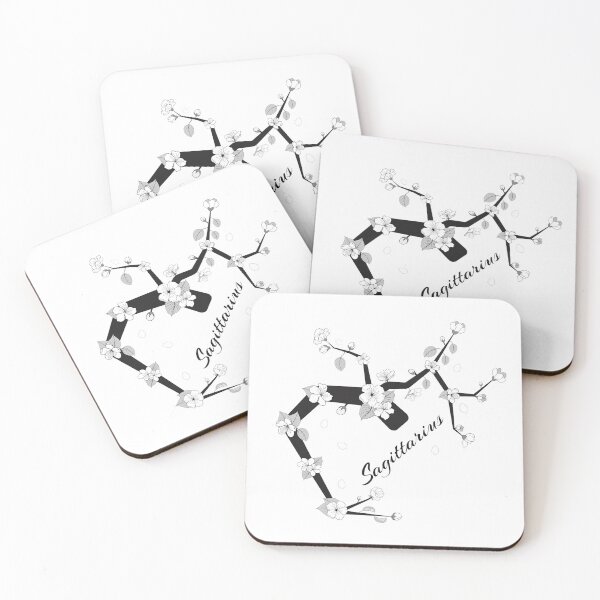 Item preview, Sagittarius Tree Branch Constellation in Black and White designed and sold by Astrowl-.