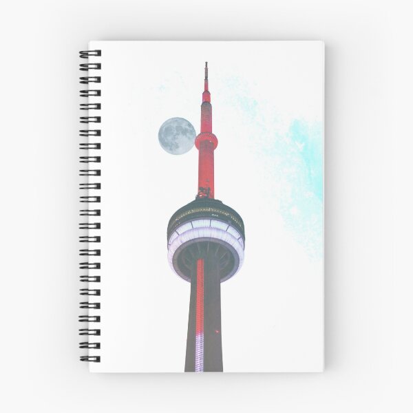 Item preview, CN Tower | Moon | Teal Background designed and sold by LoveGen.