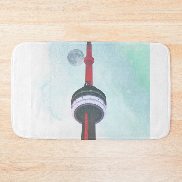 Item preview, CN Tower | Moon | Teal Background designed and sold by LoveGen.