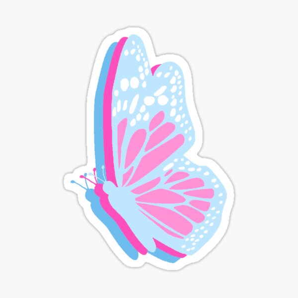 preppy butterfly Sticker