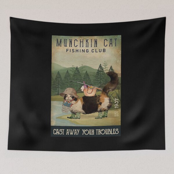 Item preview, Fishing Cast Munchkin Cat Gift Funny Kitten Saying designed and sold by Douglafa.