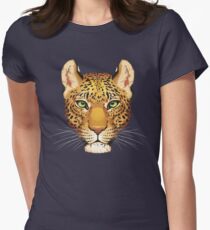 Leopard Face Women's Fitted T-Shirt