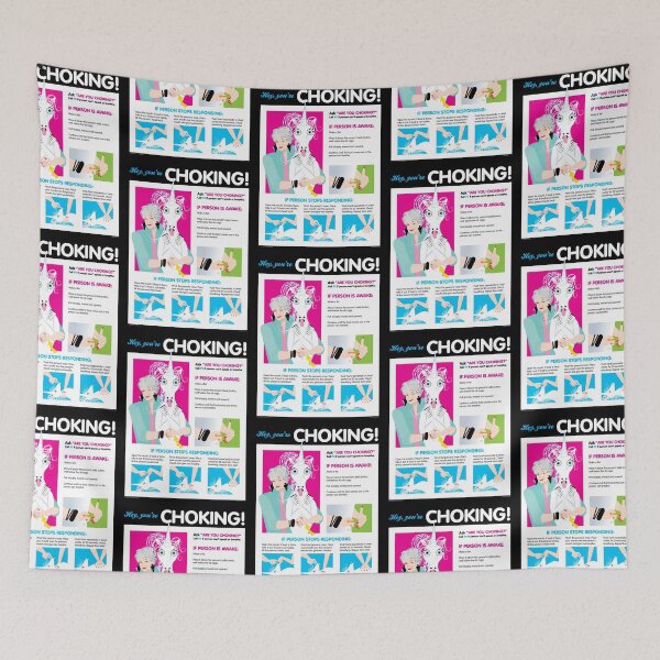 Item preview, Choking Poster featuring Bea Arthur and a unicorn designed and sold by ruralmodernist.