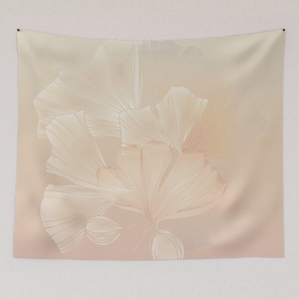 Item preview, Ginkgo Biloba Botanical Flower Abstract Graphic Art Pink Gradient designed and sold by IZiets.