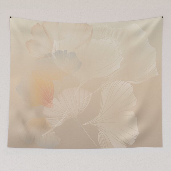 Item preview, Ginkgo Biloba Botanical Flower Abstract Graphic Art Blush Gradient designed and sold by IZiets.