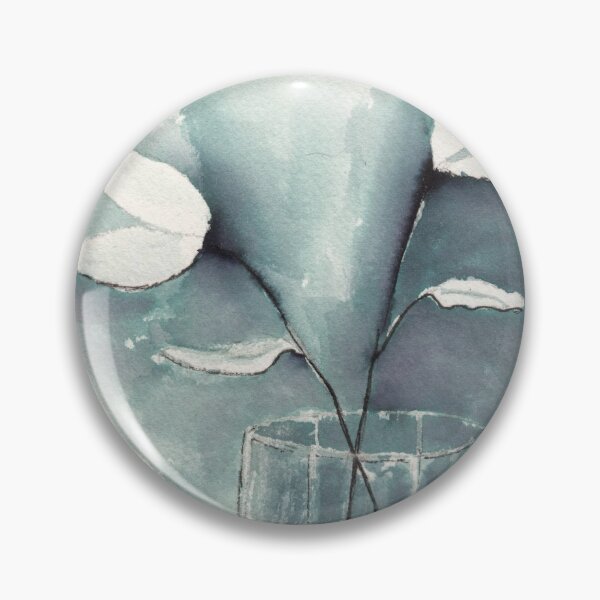 Item preview, White Flowers in a Glass Still Life Ink designed and sold by The Elderberry Blossom.