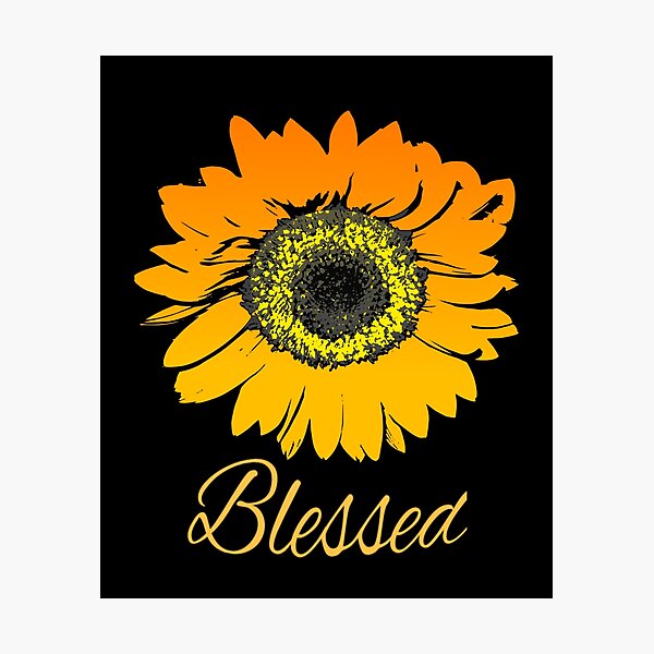 "Blessed Sunflower Design " Photographic Print for Sale by alyedel