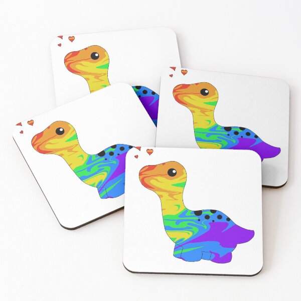 Item preview, Rainbow Pride Dinosaur designed and sold by art-by-vix.