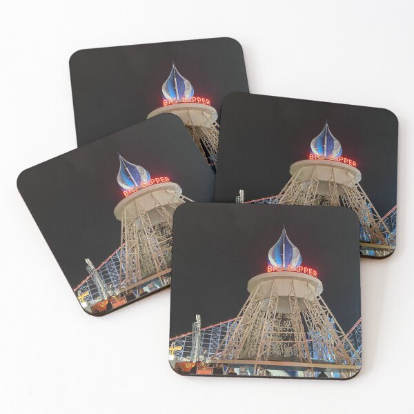 Item preview, The Big Dipper Blackpool pleasure beach at night designed and sold by oliver-chance.